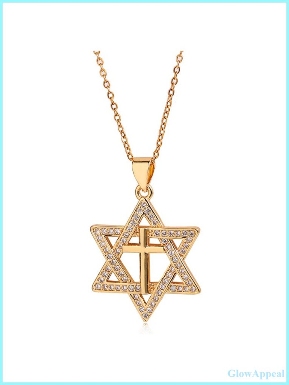14K Gold Plated Star of David Pendant Necklace Dainty Jewish Jewelry Gift